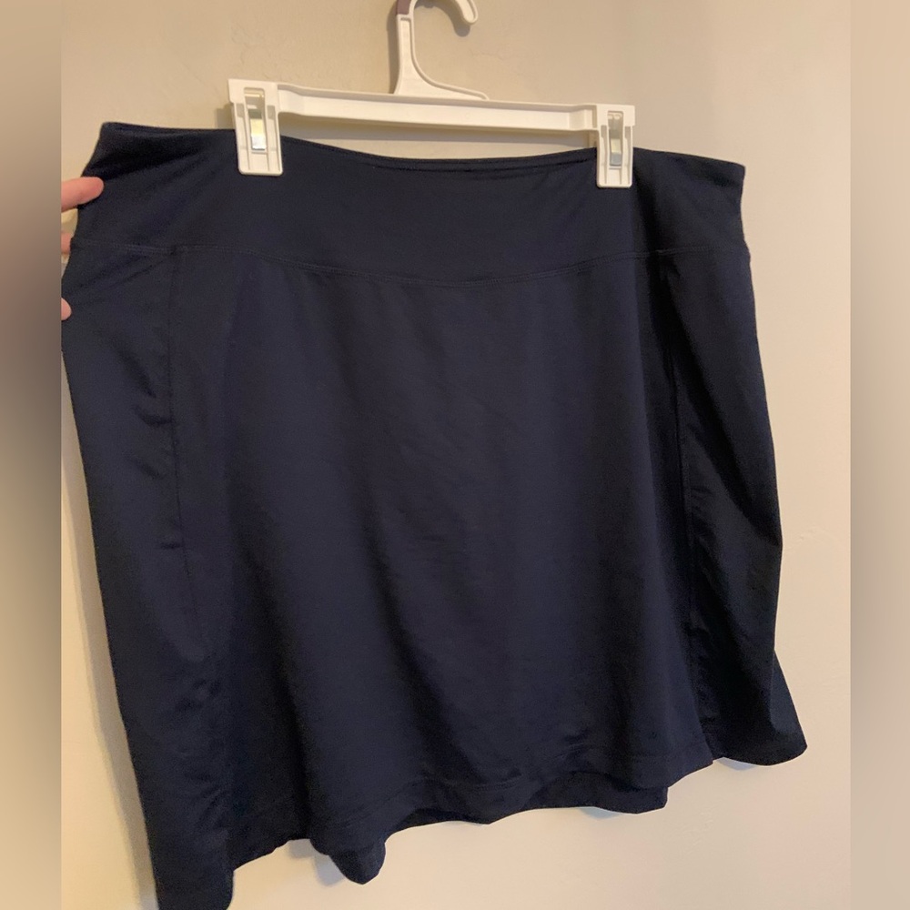 J. Jill A-line Stretch Sporty Casual Athleisure Skirt Navy Blue Women’s Size XL